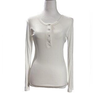 NWT LADIES white, long sleeve,casual top.